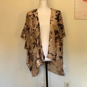 Floral Glitter Kimono